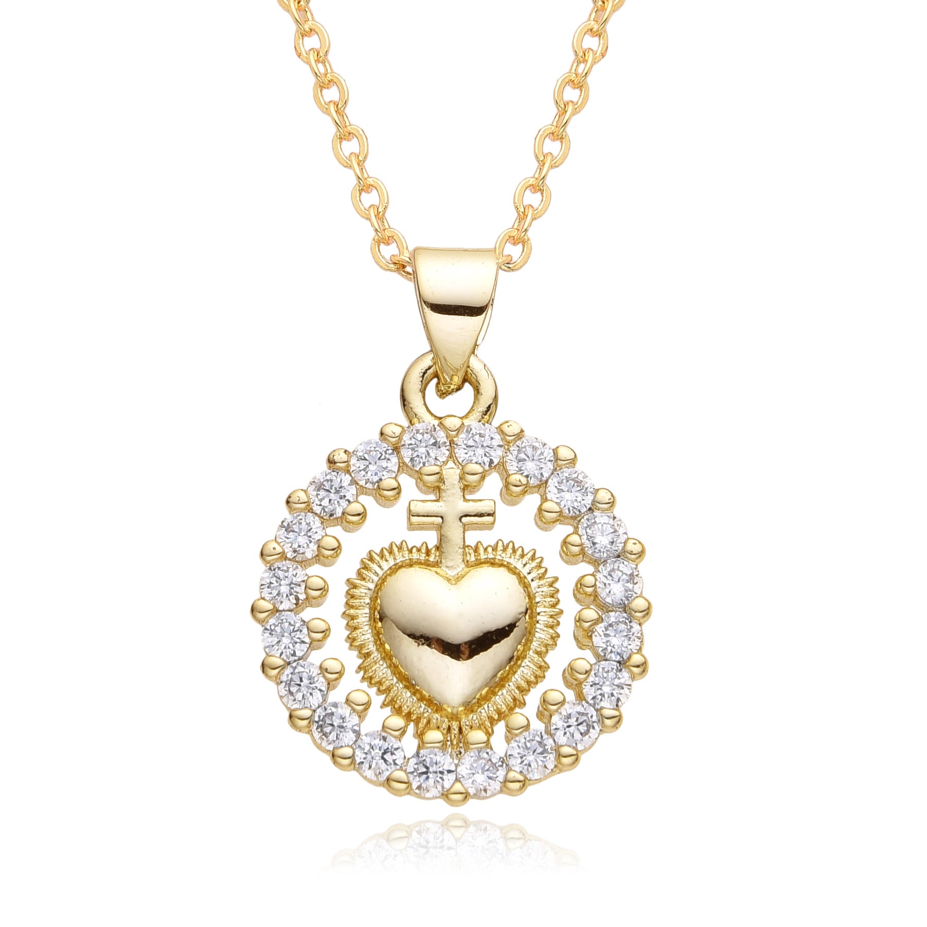 Wholesale Valentine's Day Love Microset Necklace Clavicle Chain